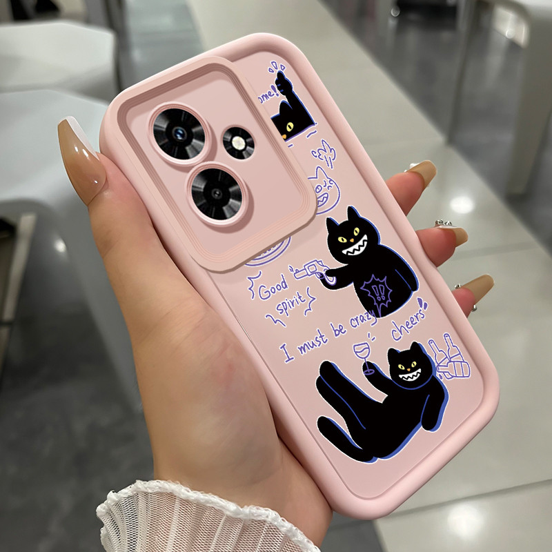 Casing Hp untuk Infinix Hot 30 Hot 30i Hot 30 Play Hot 20 Hot 20 Play Case Pola Kucing Anime Asli Ka