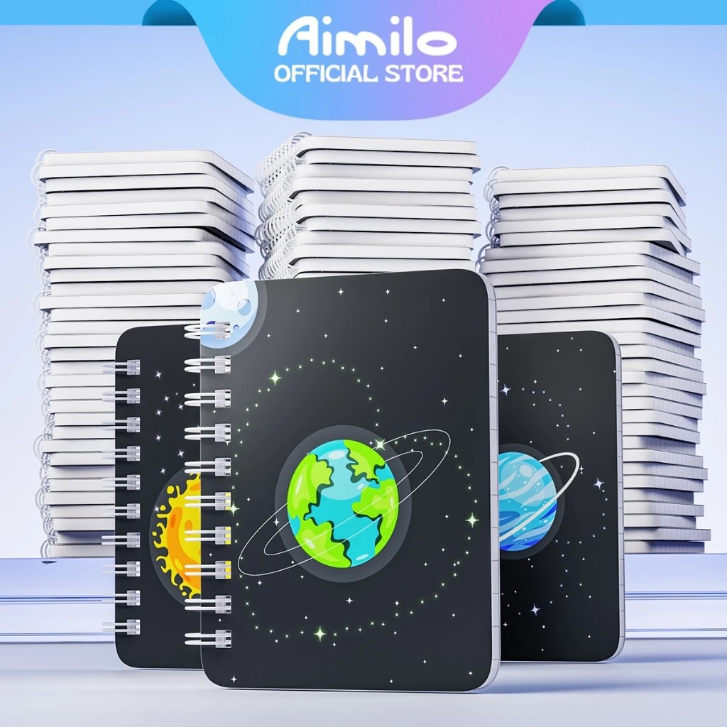 

Aimilo Notebook A5 Penutup Tahan Air Buku Diary Aesthetic 40 Lembar Buku Catatan Buku Note