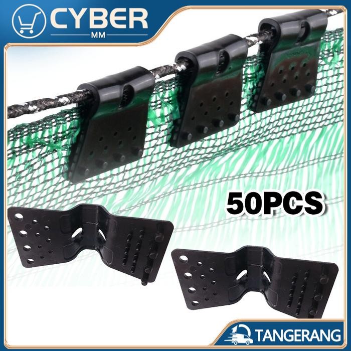 50PCS Klip Paranet Greenhouse Klip Net Penjepit Paranet Persegi