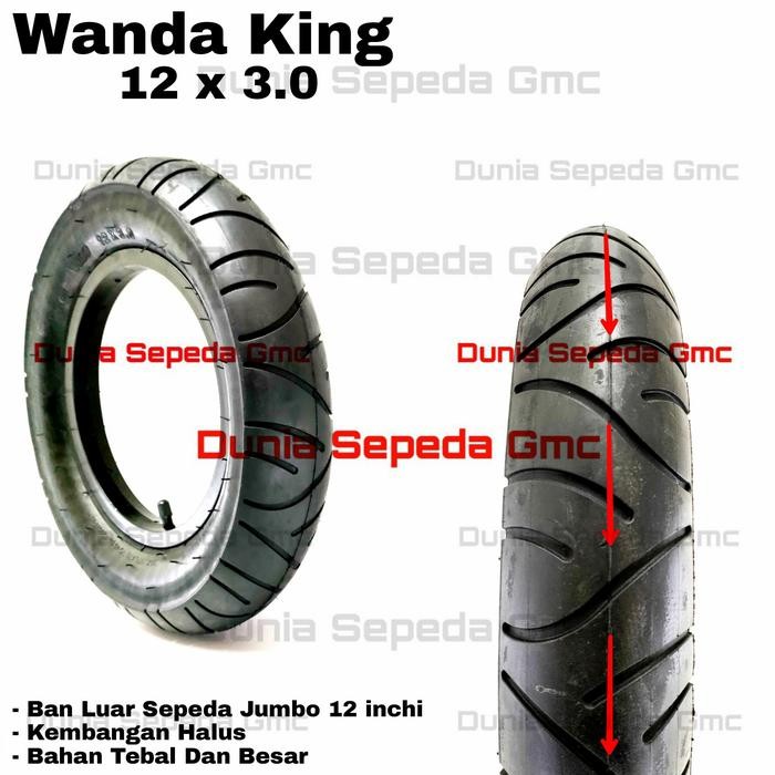 Ban Luar Sepeda Anak 12 x 3.0 Besar BMX Mini Selis Listrik Bike