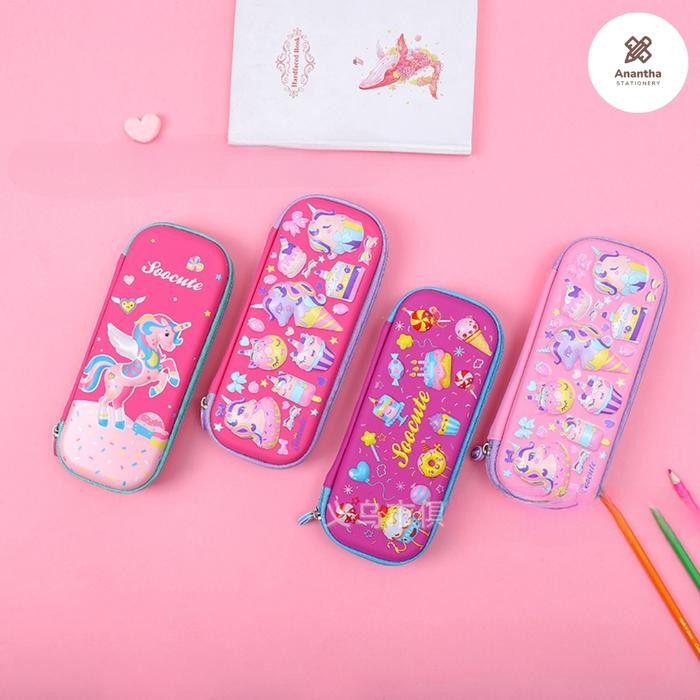 

Tempat Pensil Kotak Pensil Anak Cewe Perempuan Smiggle 3D Hardcase