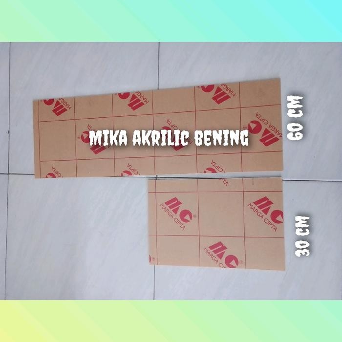 

Mika akrilik bening lembaran ukuran panjang 60cm lebar 20cm tebal 2ml