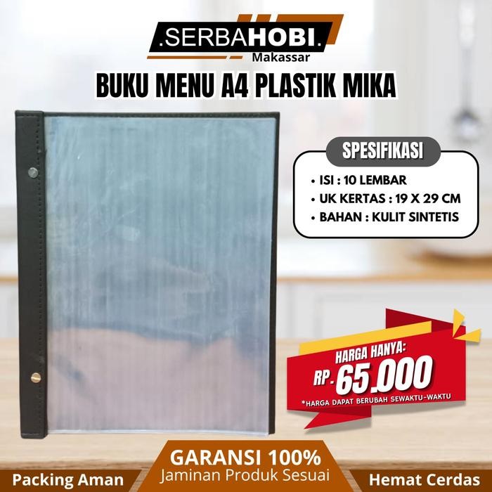 

] Buku Menu A4 Plastik Mika Untuk Restoran / Kafe Cafe / Coffee Shop