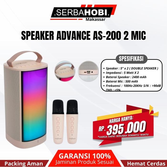%$%$%$%$] Speaker Advance AS-200 2 Mic / Speaker Bluetooth Advance AS200