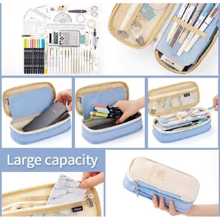 

TEMPAT PENSIL BERKAPASITAS BESAR / TAS KANTONG DUDUKAN KOTAK UNTUK ANAK PEREMPUAN / PENCIL BAG LARGE