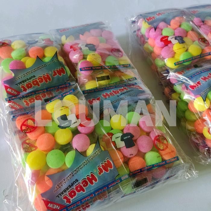 

12 BUNGKUS Kapur Barus Warna-Warni Kecil Mr. Hebat