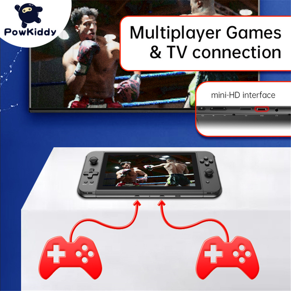 New POWKIDDY X70 Handheld Game console 7 inch HD Screen Retro Game