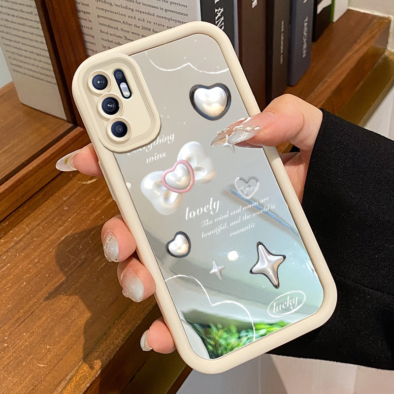 Casing Hp Untuk OPPO Reno 6 Case Casing pola Cinta ikatan simpul Kasing HP Kesing pelindung Silikon 