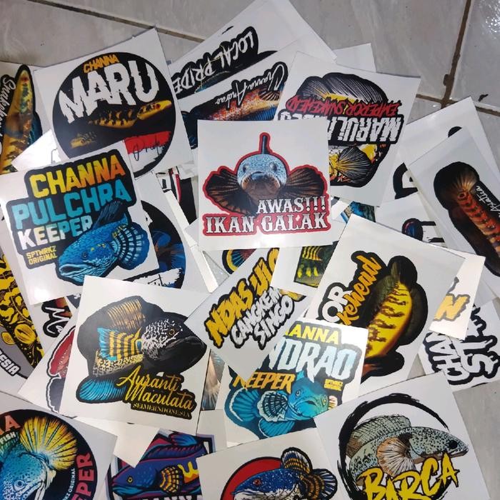 

stiker channa murah isi 50 pcs anti air top kualitas
