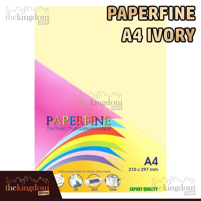 

Paperfine Kertas HVS Warna A4 Ivory Gading / Isi 100 Lembar 100