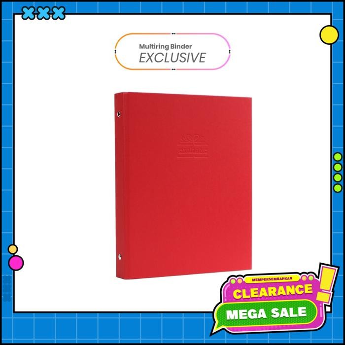 

Bantex Exclusive Multiring Binder B5/26 Ring O-25mm Red #1327 09