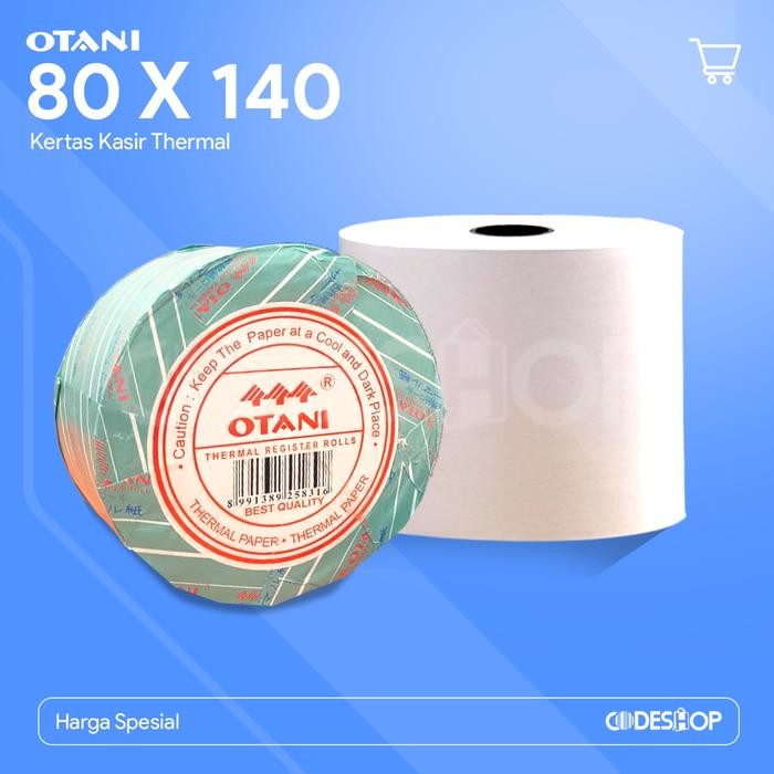 

KERTAS ROLL THERMAL OTANI 80X140 MM - MESIN ANTRIAN UNTUK MESIN ATM