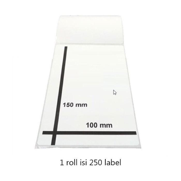 

label thermal label stiker barcode label pengiriman 100x150 / 250pcs