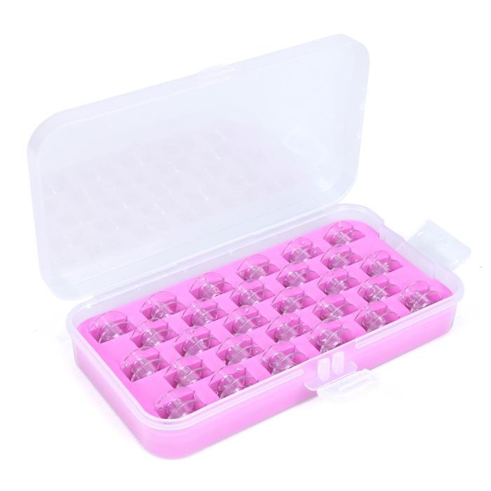 

28 pcs Spool/Bobbin Mesin Jahit Portable dengan Kotak Penyimpanan