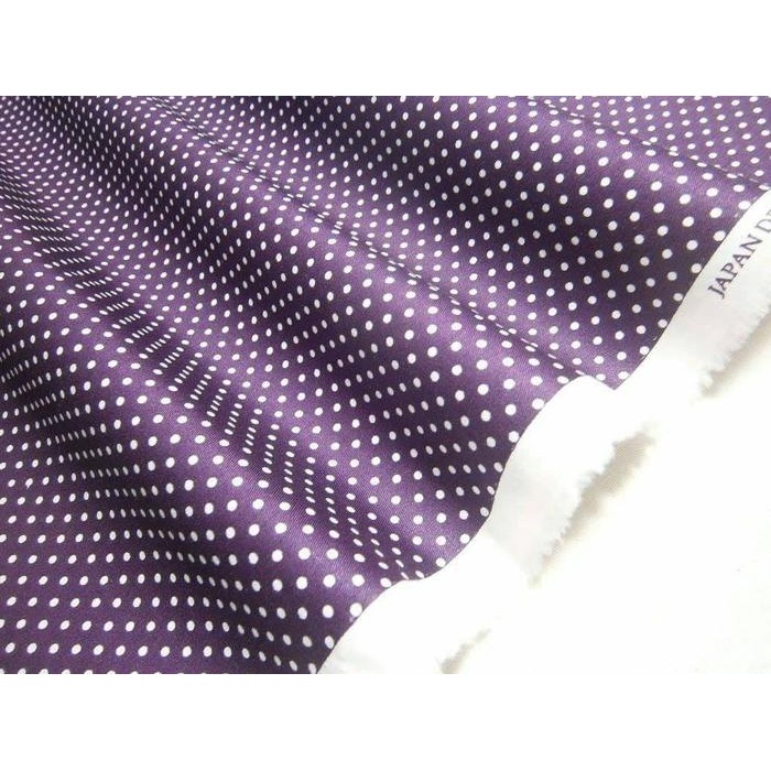 

Kain katun polkadot dark purple. Lebar kain 1.5m