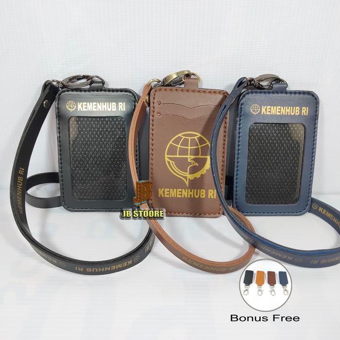 

Tempat Id Card KEMENHUB Kulit / Id Card Holder Kemenhub Gantung / name tag kemenhub kulit