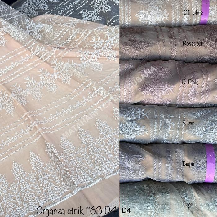 

ORGANZA BORDIR ETNIK 1163 D4 lebar kain 1.30m