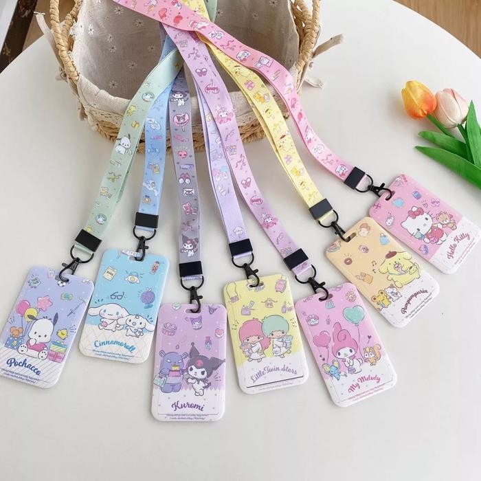 

sanrio lanyard gantungan id card photocard pc kpop holder name tag