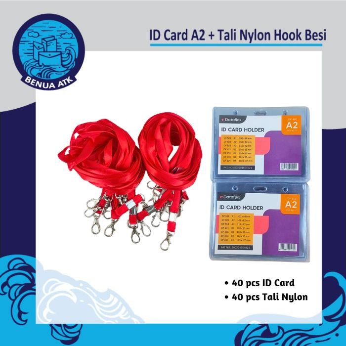 

Bundling ID Card A2 + Tali ID Nylon Hook Besi Dataflex [NYLK]
