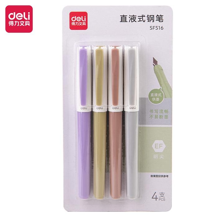 

Deli Pulpen Kaligrafi / Pulpen Tanda Tangan / Fountain Pen Isi 4 SF51X