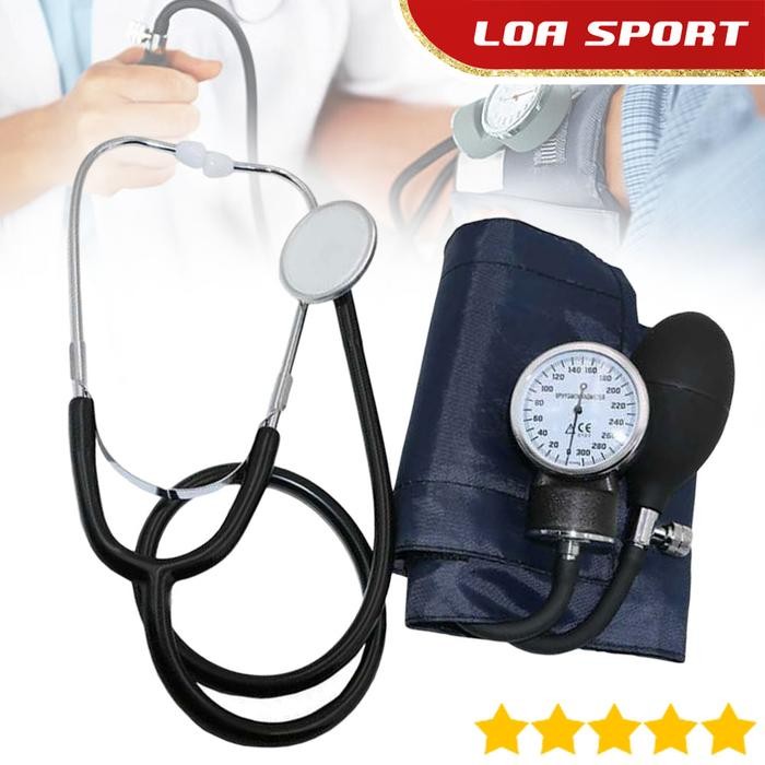 Set Stetoskop dan Alat Tensi Darah Manual ANEROID Stethoscope