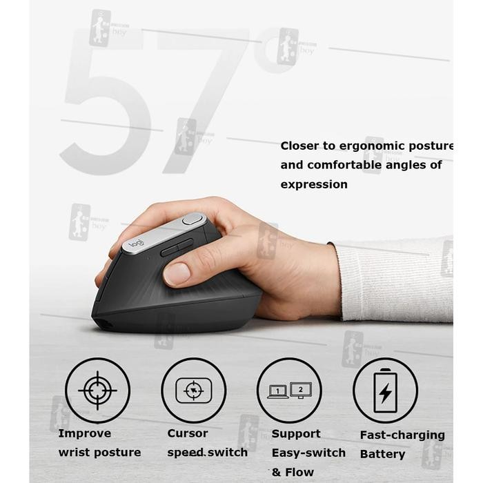 Logitech Mx Vertical Advanced Ergonomic Premium Mouse 4000 Dpi