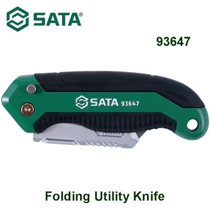 

PISAU CUTTER UTILITAS LIPAT 93647 FOLDING UTILITY KNIFE SATA TOOLS KODE 507