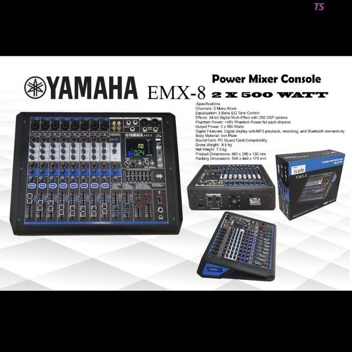 Power Mixer Yamaha Emx8 Emx 8 8Channel Pasti Ori