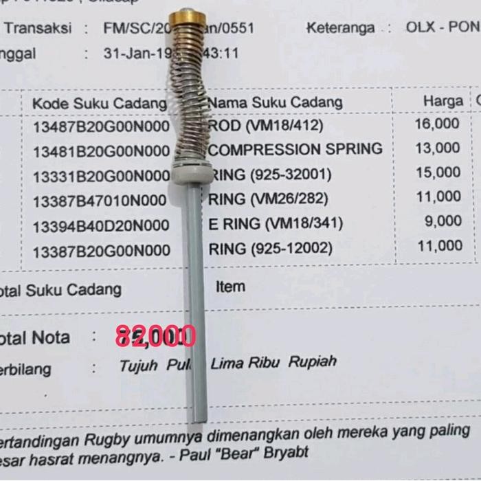 Sensor Bahan Bakar Karburator Suzuki Smash Titan