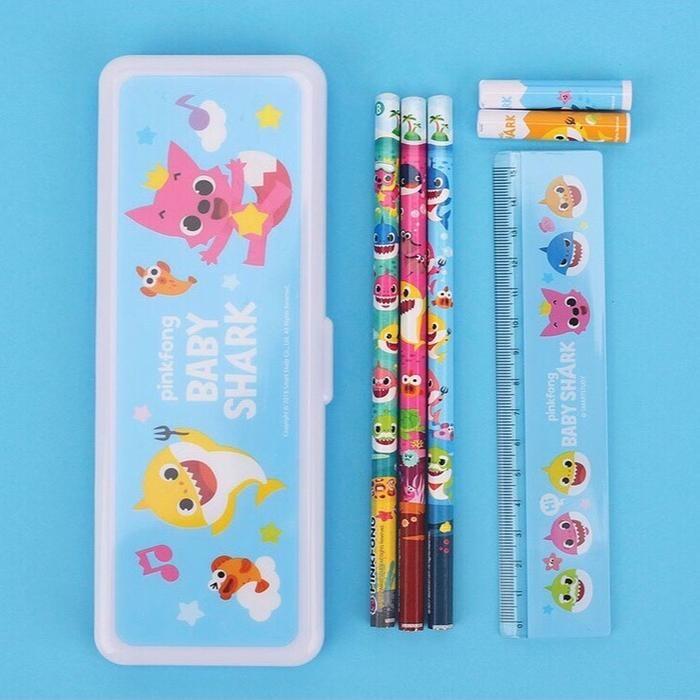 

Pinkfong Baby Shark Stationery Set (Pencil Case, Ruler, Pencils, Pencil Topper) / Alat Tulis