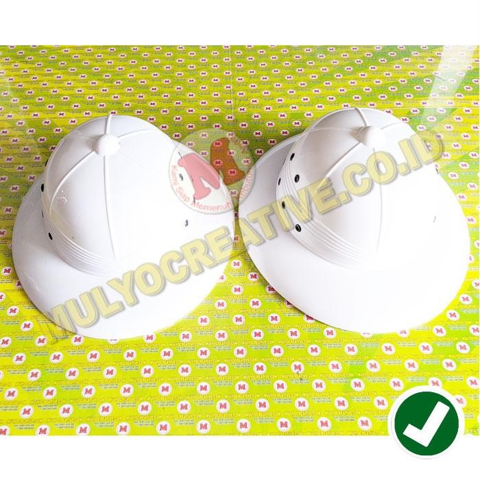 

Topi Polka Onthelis Topi Demang Warna Putih Bahan Plastik PREMIUM