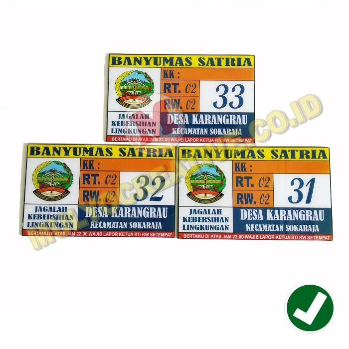 Papan Nama Alamat dan Nomor Rumah Acrylic Papan Alamat Rumah PREMIUM