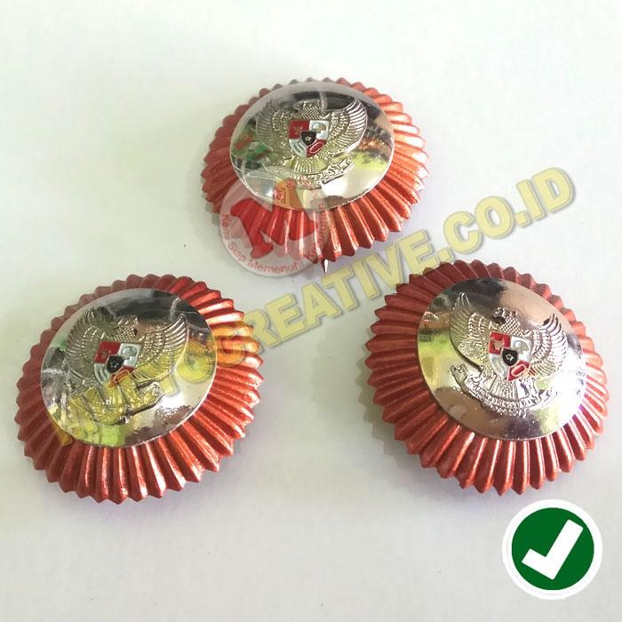 

Lencana Tanda Jabatan Kepala Desa Lurah Warna Oranye 3,3 - 3,5 Cm PREMIUM