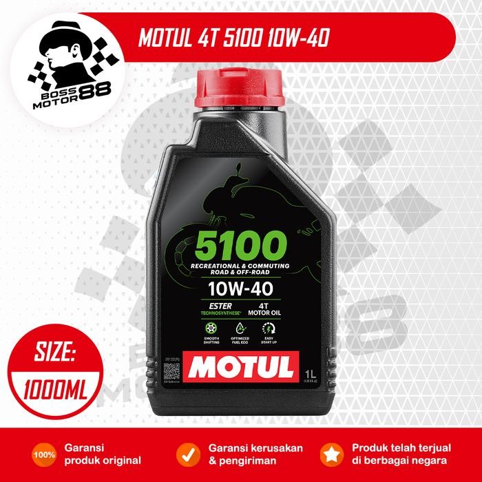 Motul 4T 5100 1L Oli Mesin Motor 4 Tak Gear Kopling Motorcycle