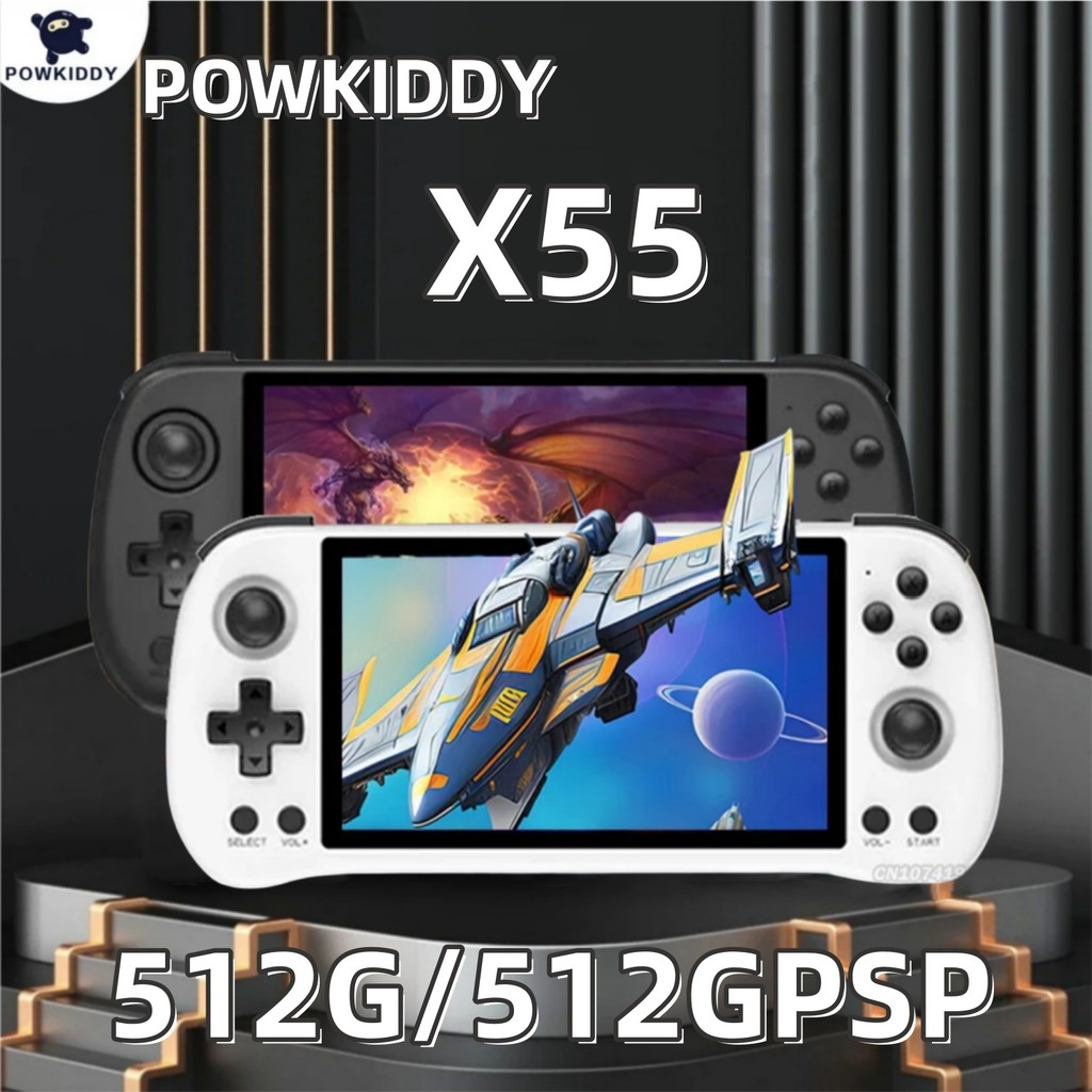 POWKIDDY X55 5.5 INCH RK3566 Handheld Game Console Open-Source Linux