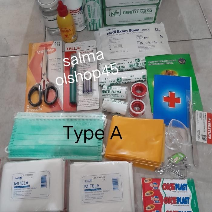 Isi p3k tipe a b dan c / isi refil kotak p3k