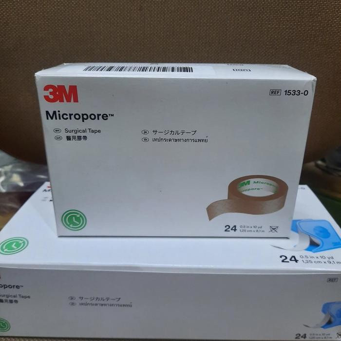 Micropore 3M surgical Tape warna coklat ( per box uk 12 mm)
