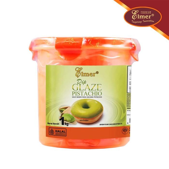

NEW! ELMER DIP GLAZE PISTACHIO VISTA 1 KG TOPPING DAN CELUPAN PISTACHIO