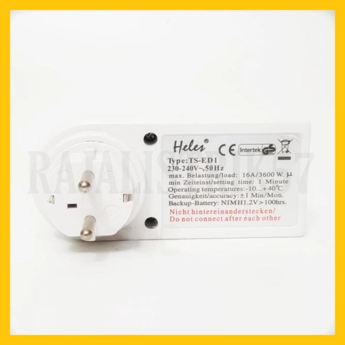 Timer Digital Heles Ed-1 Stop Kontak Timer Listrik Digital Heles Kode 1157