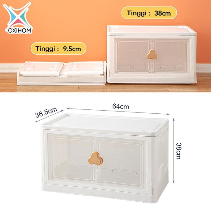 

Oxihom Kotak Penyimpanan Lipat Storage Box Lipat Container Plastik Mainan Kuning Pakaian