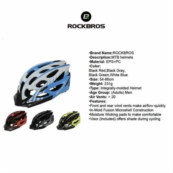Helm sepeda Rockbros helmet mtb roadbike seli folding skateboard WT027