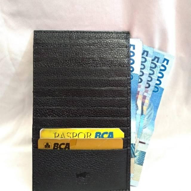 

ASLI Dompet Kartu Panjang Card er Slim Kulit Hitam Pria READY STOCK
