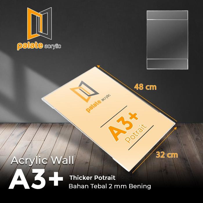 

TERMURAH AKRILIK W A3+ / ACRYLIC THICKER / DINDING BROSUR A3+ PORTRAIT READY STOCK