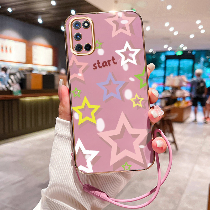 Casing Hp Untuk OPPO A52 A72 A92 Case Casing Bintang Graffiti HP Cesing Silikon Softcase disepuh tal