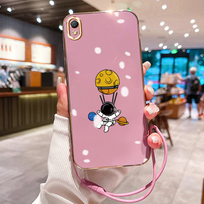 Casing Hp Untuk OPPO A37 A37F Case Casing Astronot ruang angkasa HP Cesing Silikon Softcase disepuh 