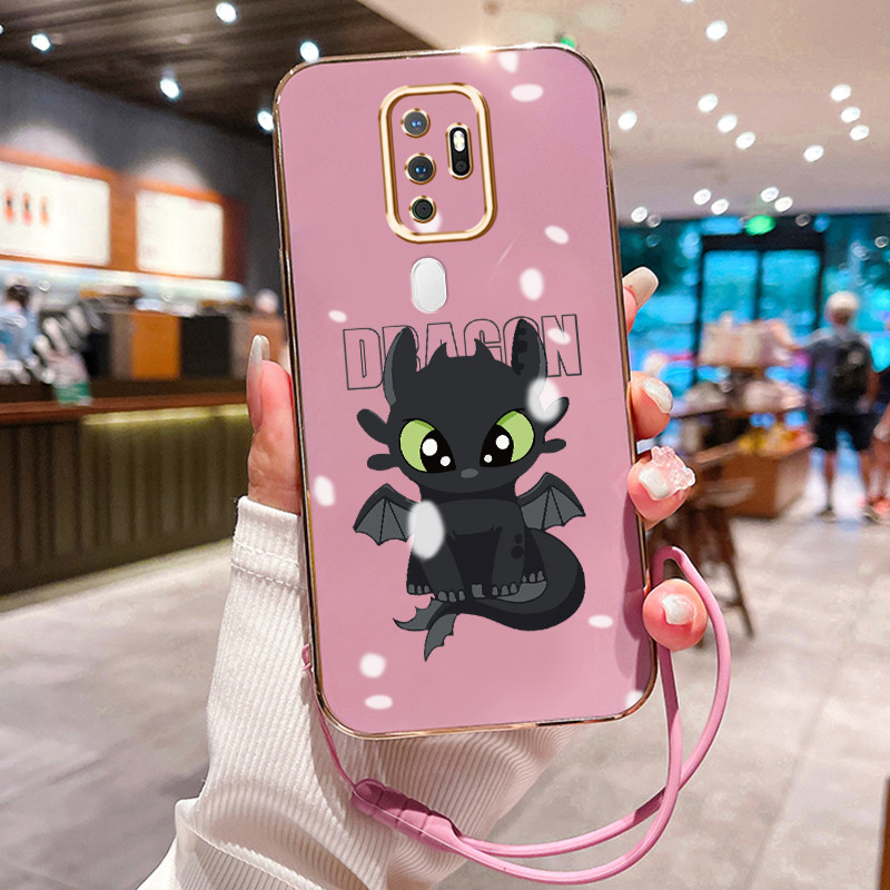 Casing Hp Untuk OPPO A5 2020 A9 2020 Case Casing Raksasa HP Cesing Silikon Softcase disepuh tali Kas