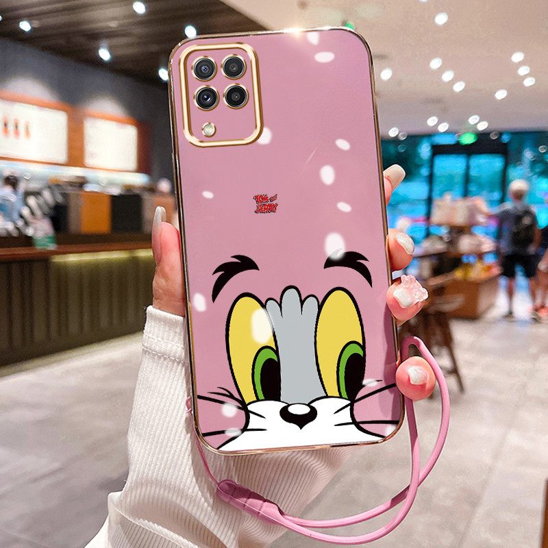 Casing Hp Untuk Samsung Galaxy A22 M22 Case Casing Mata Kucing HP Cesing Silikon Softcase disepuh ta