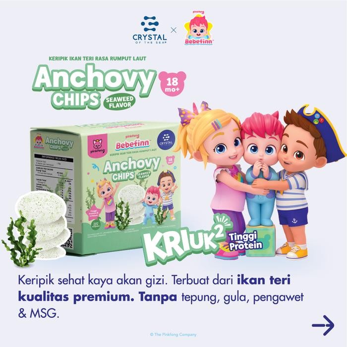 

Crystal Of The Sea Bundle Of 3 Pinkfong Bebefinn Anchovy Chips