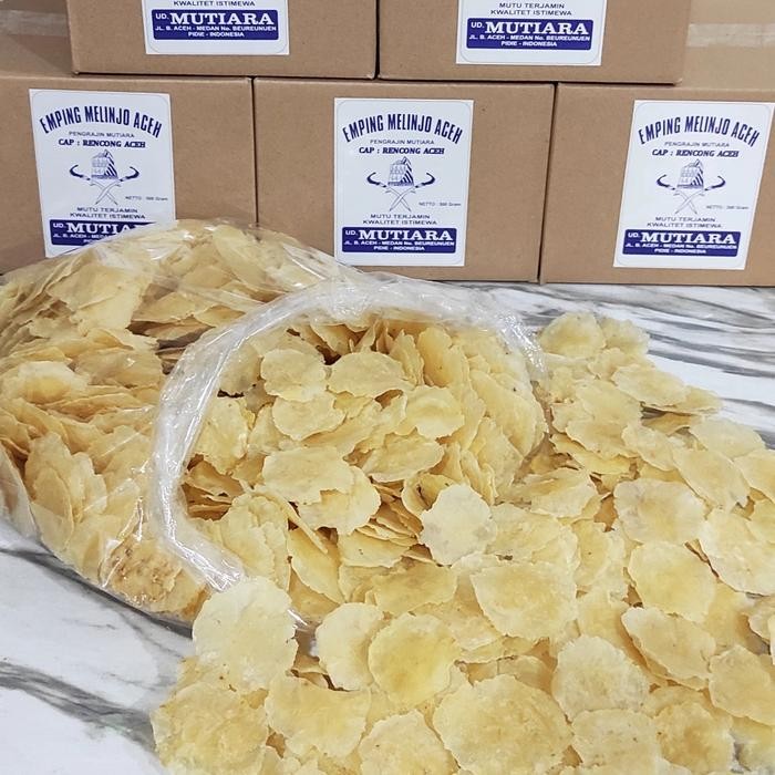 

Emping Aceh Super Tipis Mutiara 500Gr Kemasan Dus Karton