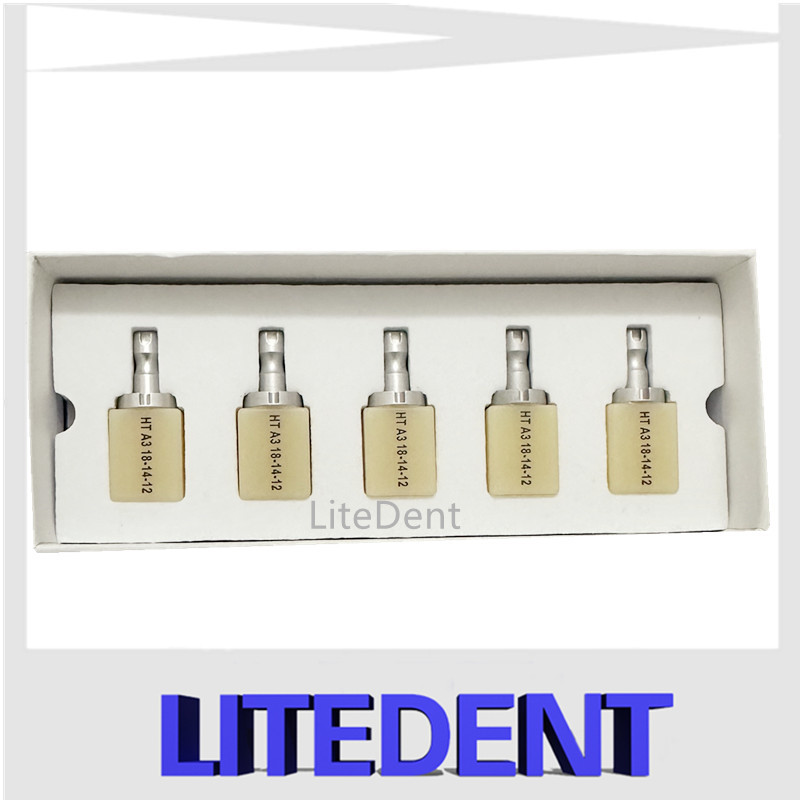 5pcs 20*15*14mm Shaded PMMA Disks Sirona Cerec Dental PMMA Blocks Sirona Monolayer Dental PMMA Discs